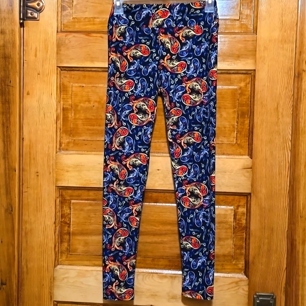 Lularoe Fish Pattern Leggings OS